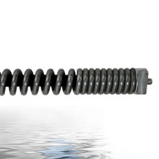 Rohrreinigungsspirale Standard mit Kern schwarz, 16 mm x 2 Meter lang, Drahtstärke 3mm | G.Drexl